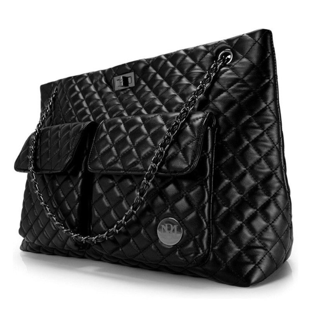 Badgley Mischka Diana Faux Leather Tote Weekender Travel Bag NWT